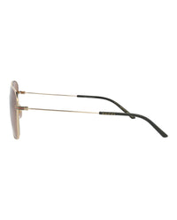 Gucci Gucci Mens Square/Rectangle Gold Gold Brown Fashion Designer Eyewear