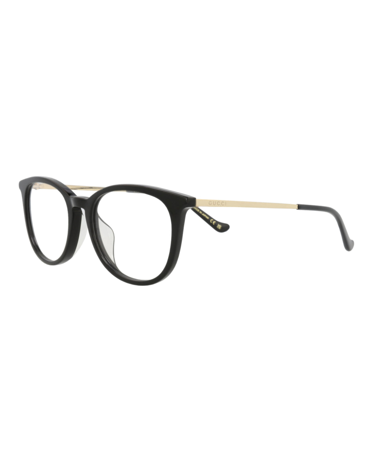 Gucci Womens Round/Oval Black Gold Transparent Fashion Designer Eyewear