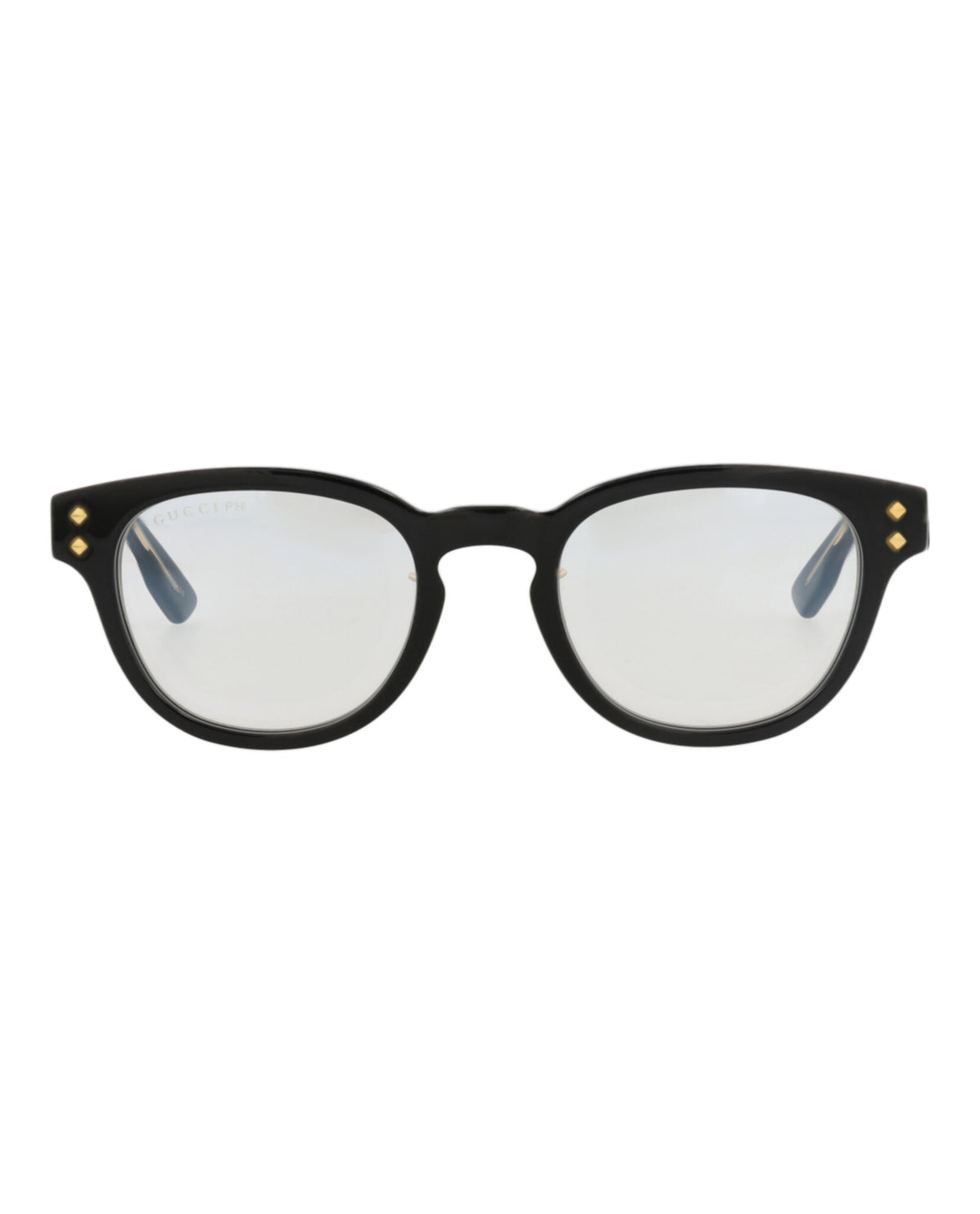 Gucci Gucci Mens Round/Oval Black Black Transparent Fashion Designer Eyewear