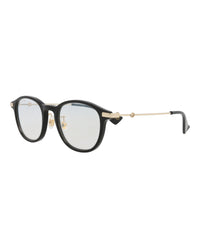 Gucci Gucci Mens Round/Oval Black Gold Transparent Fashion Designer Eyewear