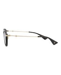 Gucci Gucci Mens Round/Oval Black Gold Transparent Fashion Designer Eyewear