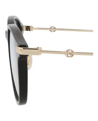 Gucci Gucci Mens Round/Oval Black Gold Transparent Fashion Designer Eyewear