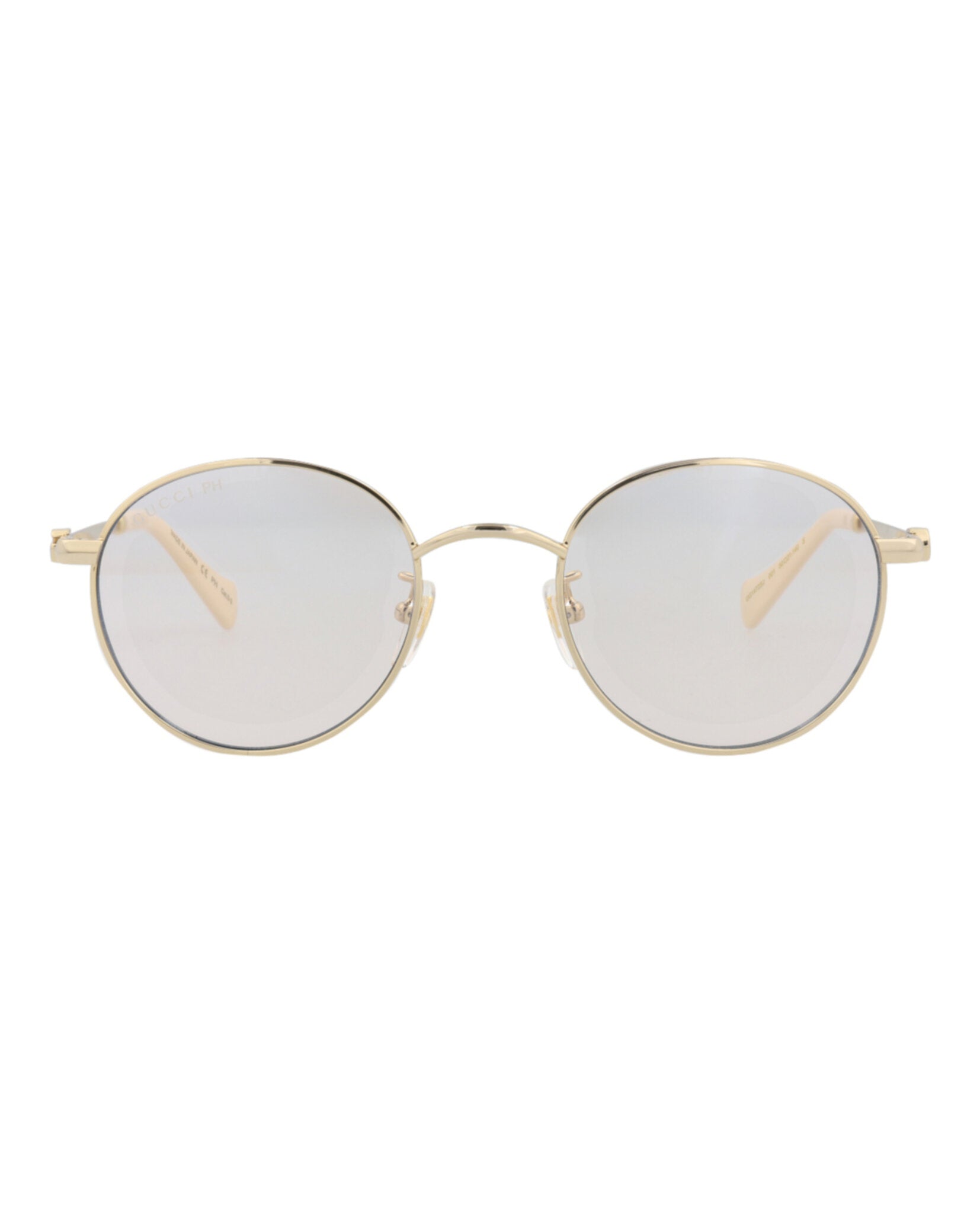 Gucci Gucci Womens Round/Oval Gold Gold Transparent Fashion Designer Eyewear