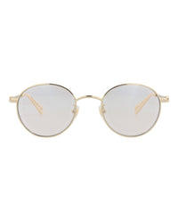 Gucci Gucci Womens Round/Oval Gold Gold Transparent Fashion Designer Eyewear
