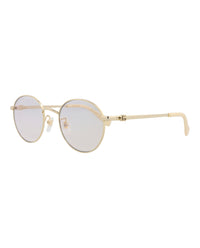 Gucci Gucci Womens Round/Oval Gold Gold Transparent Fashion Designer Eyewear