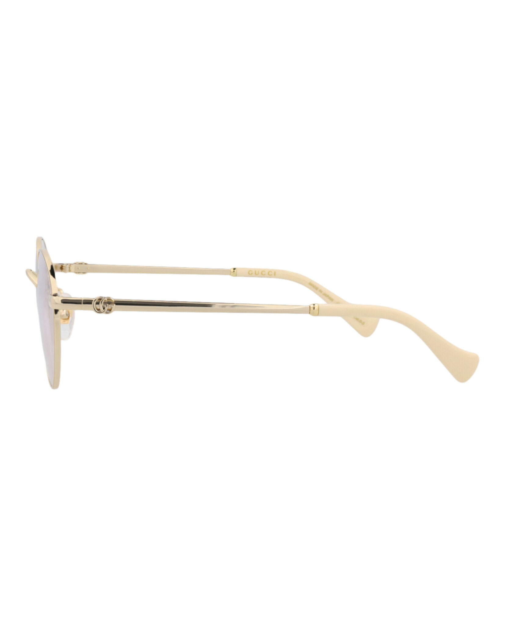 Gucci Gucci Womens Round/Oval Gold Gold Transparent Fashion Designer Eyewear