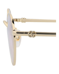 Gucci Gucci Womens Round/Oval Gold Gold Transparent Fashion Designer Eyewear