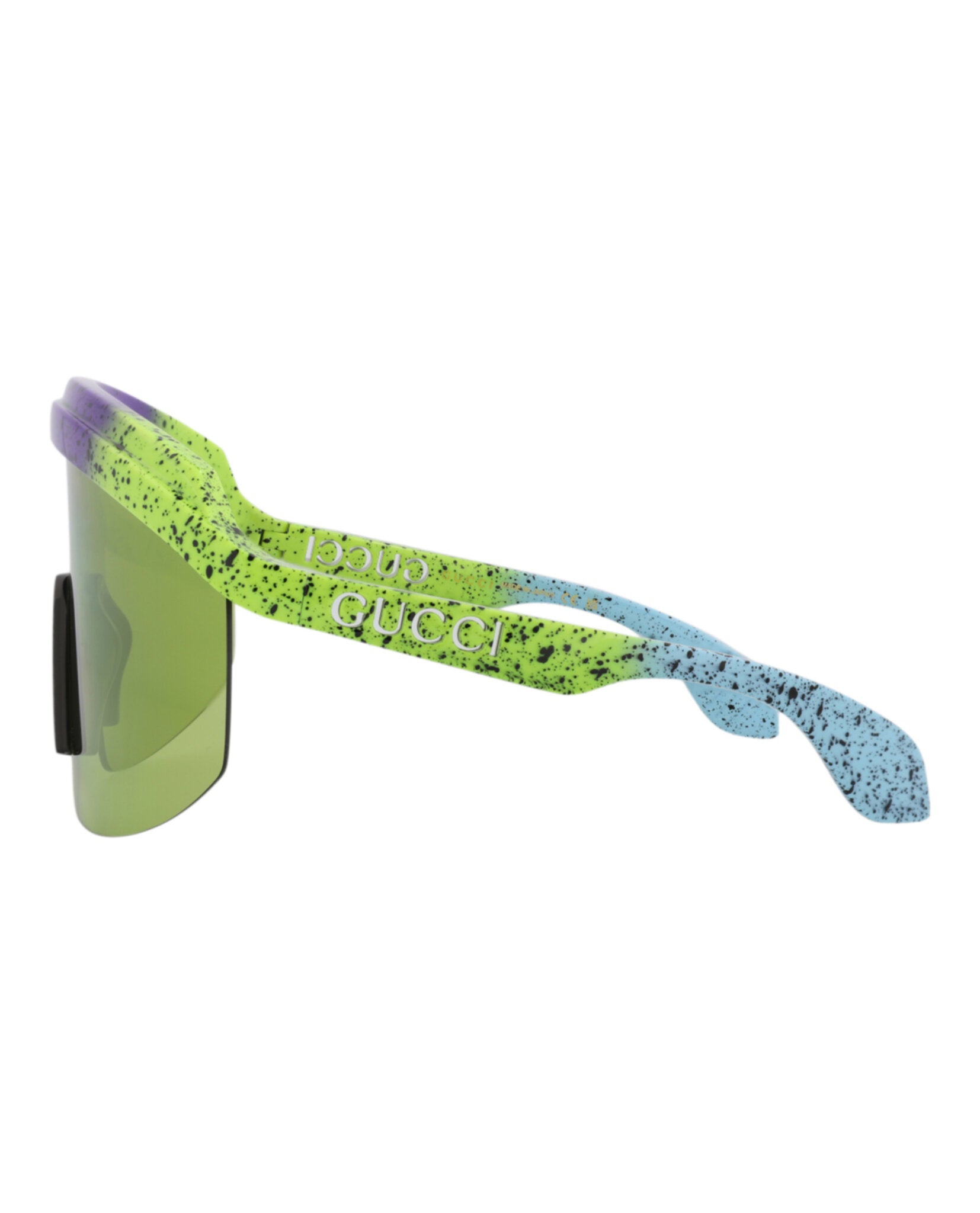 Gucci Gucci Womens Shield/Wrap Green Green Green Fashion Designer Eyewear