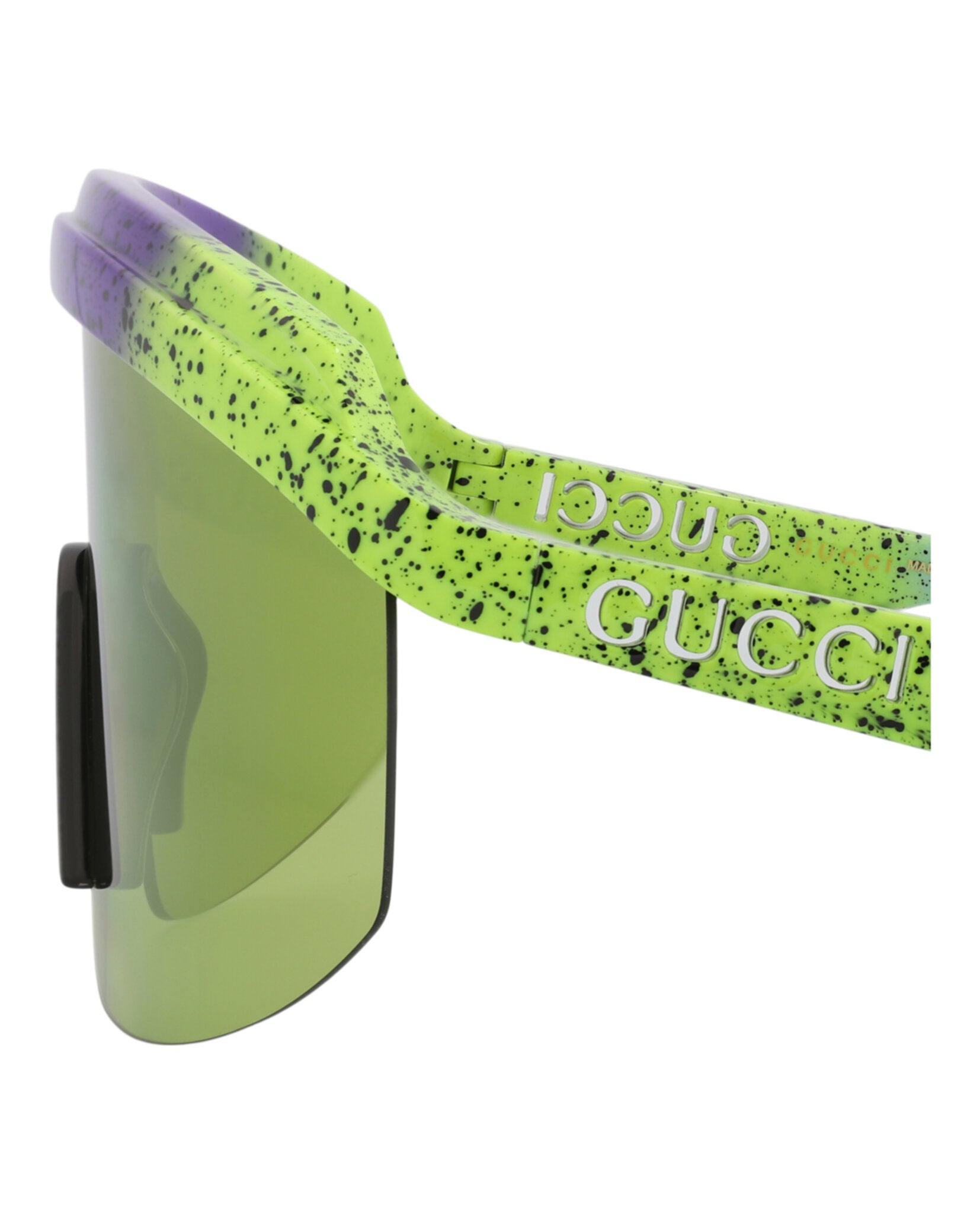 Gucci Gucci Womens Shield/Wrap Green Green Green Fashion Designer Eyewear