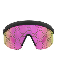 Gucci Gucci Womens Shield/Wrap Black Black Pink Fashion Designer Eyewear