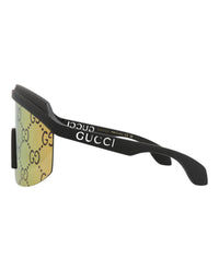 Gucci Gucci Womens Shield/Wrap Black Black Pink Fashion Designer Eyewear