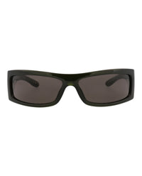 Gucci Gucci Mens Shield/Wrap Green Green Grey Fashion Designer Eyewear