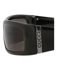 Gucci Gucci Mens Shield/Wrap Green Green Grey Fashion Designer Eyewear