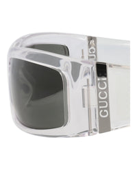 Gucci Mens Shield/Wrap Crystal Crystal Grey Fashion Designer Eyewear