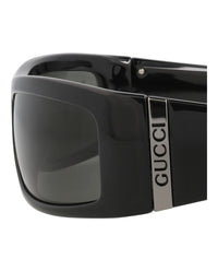 Gucci Mens Shield/Wrap Black Black Grey Fashion Designer Eyewear
