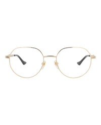 Gucci Mens Round/Oval Gold Gold Transparent Fashion Designer Eyewear