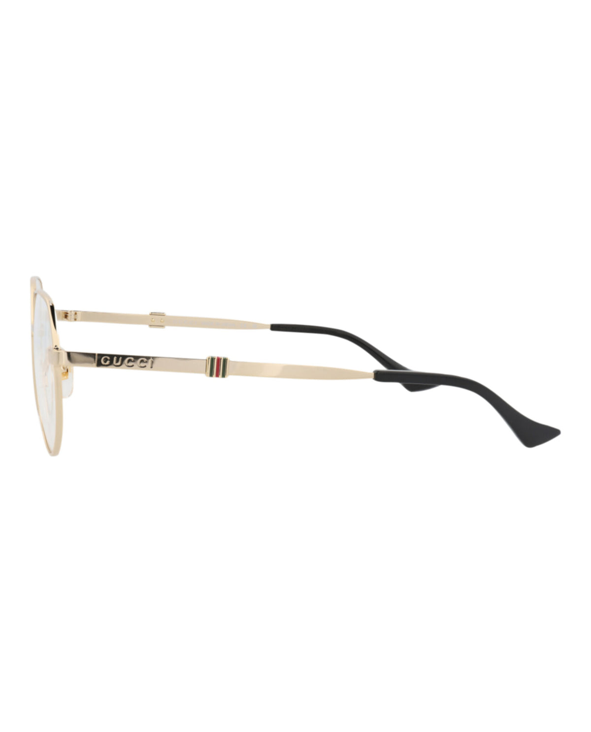 Gucci Mens Round/Oval Gold Gold Transparent Fashion Designer Eyewear