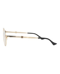 Gucci Mens Round/Oval Gold Gold Transparent Fashion Designer Eyewear