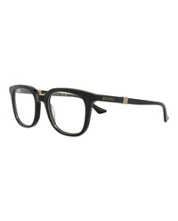 Gucci Mens Square/Rectangle Black Black Transparent Fashion Designer Eyewear