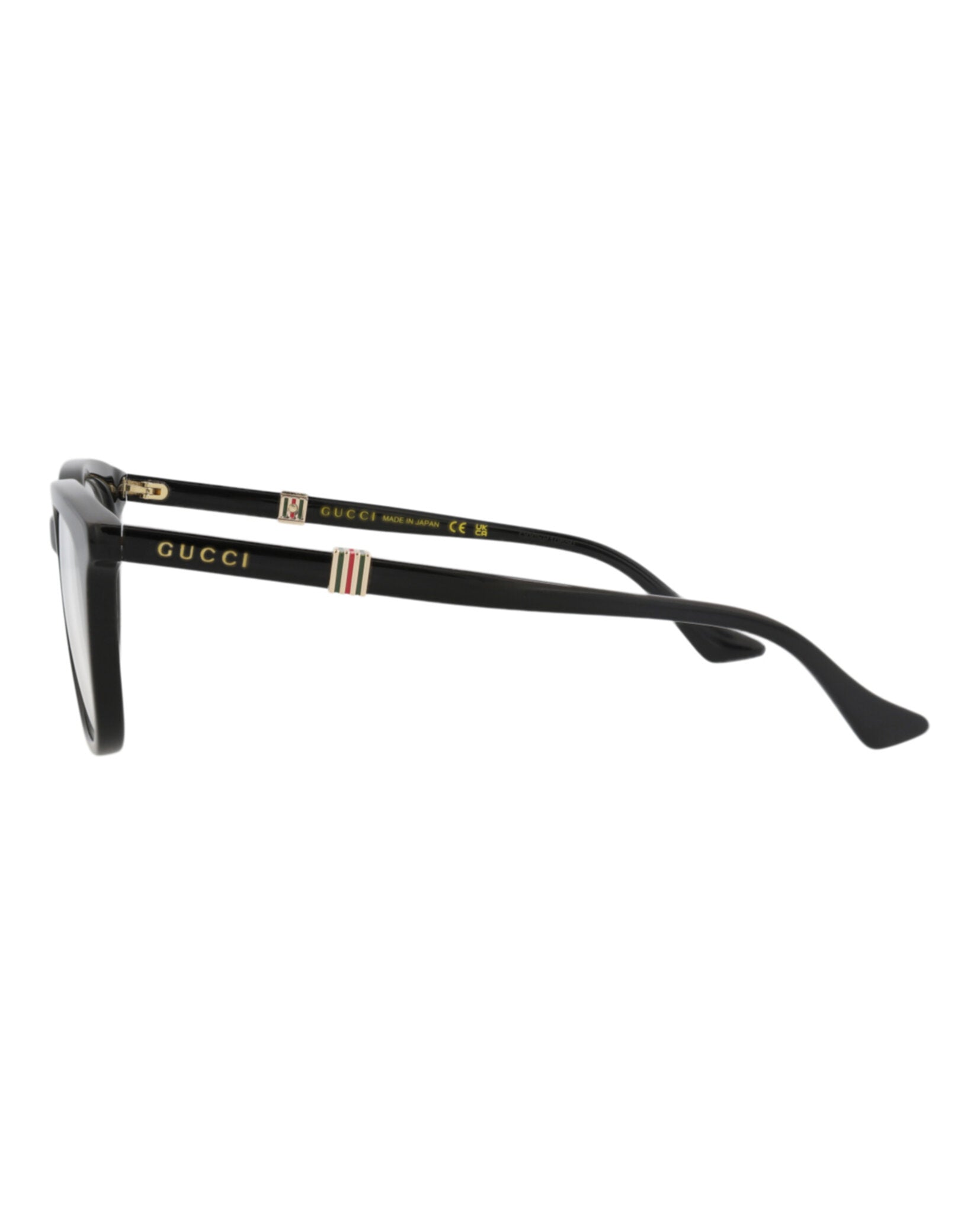 Gucci Mens Square/Rectangle Black Black Transparent Fashion Designer Eyewear