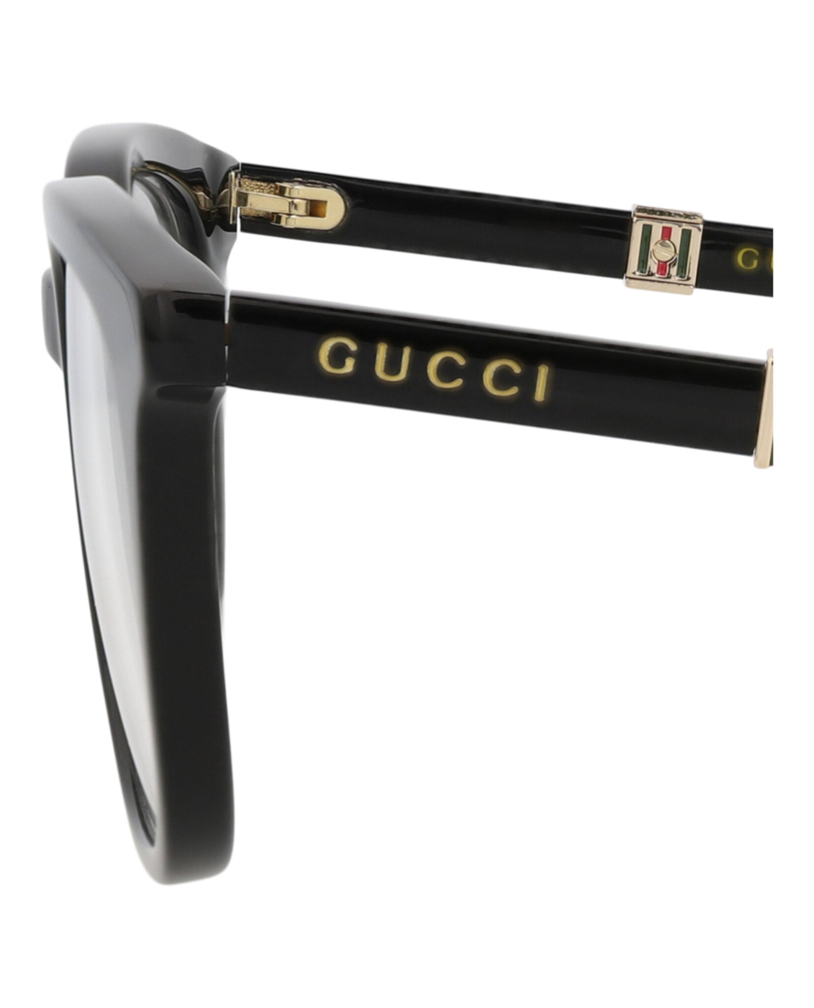 Gucci Mens Square/Rectangle Black Black Transparent Fashion Designer Eyewear