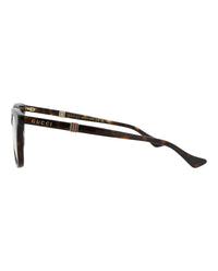 Gucci Mens Square/Rectangle Havana Havana Transparent Fashion Designer Eyewear
