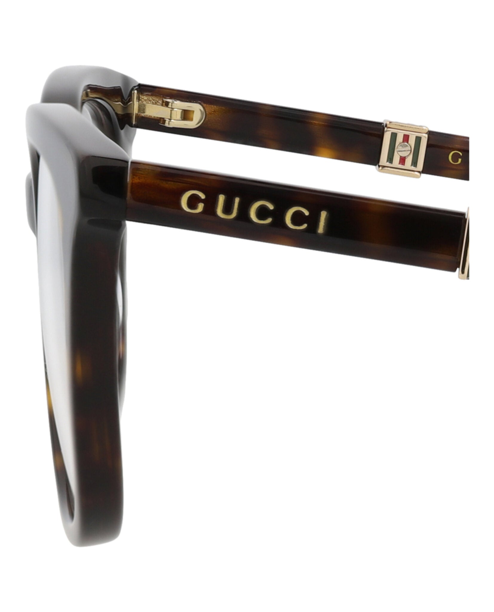 Gucci Mens Square/Rectangle Havana Havana Transparent Fashion Designer Eyewear