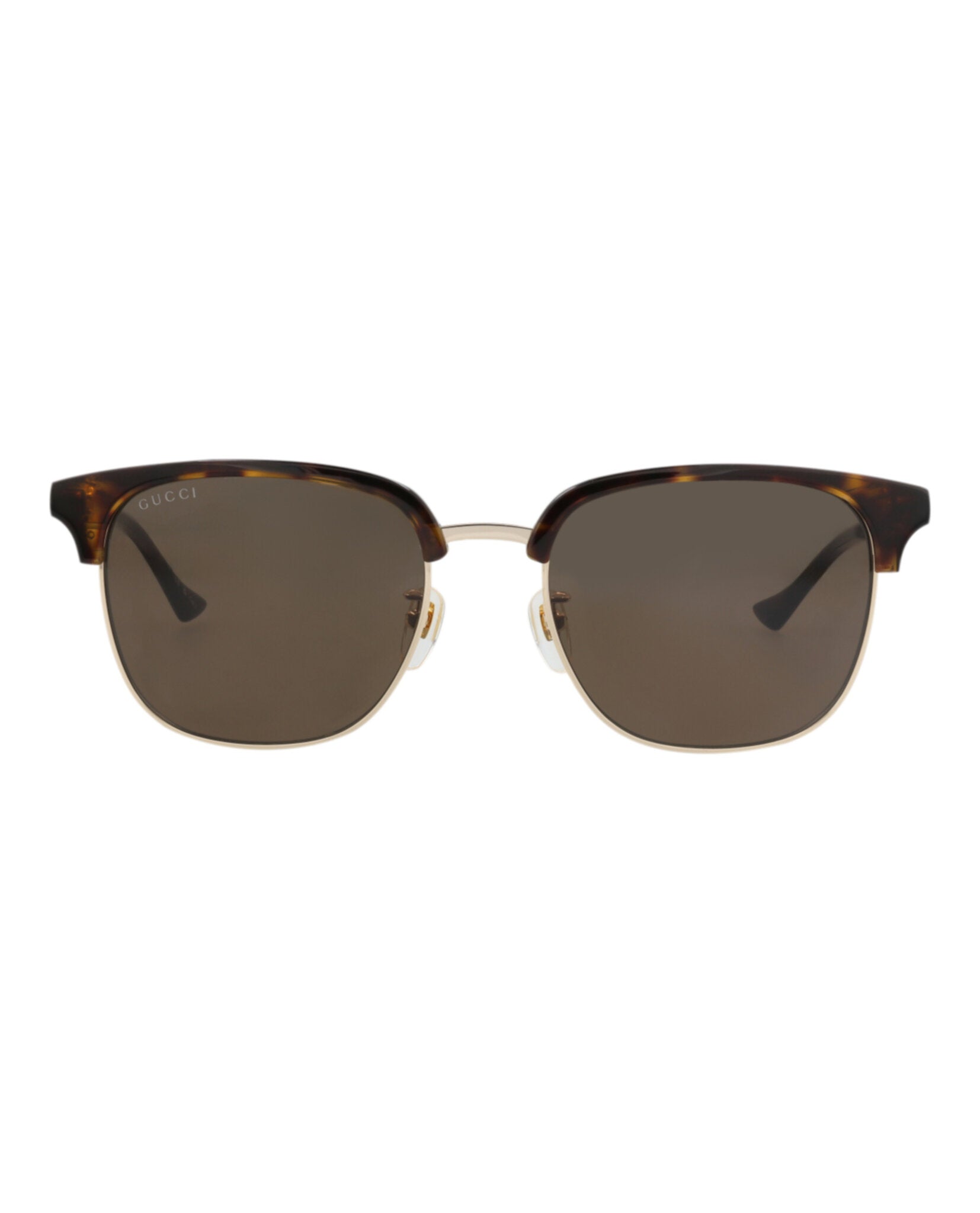 Gucci Gucci Mens Square/Rectangle Gold Havana Brown Fashion Designer Eyewear