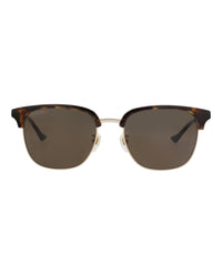 Gucci Gucci Mens Square/Rectangle Gold Havana Brown Fashion Designer Eyewear