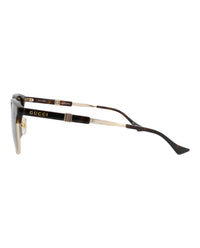 Gucci Gucci Mens Square/Rectangle Gold Havana Brown Fashion Designer Eyewear
