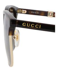 Gucci Gucci Mens Square/Rectangle Gold Havana Brown Fashion Designer Eyewear
