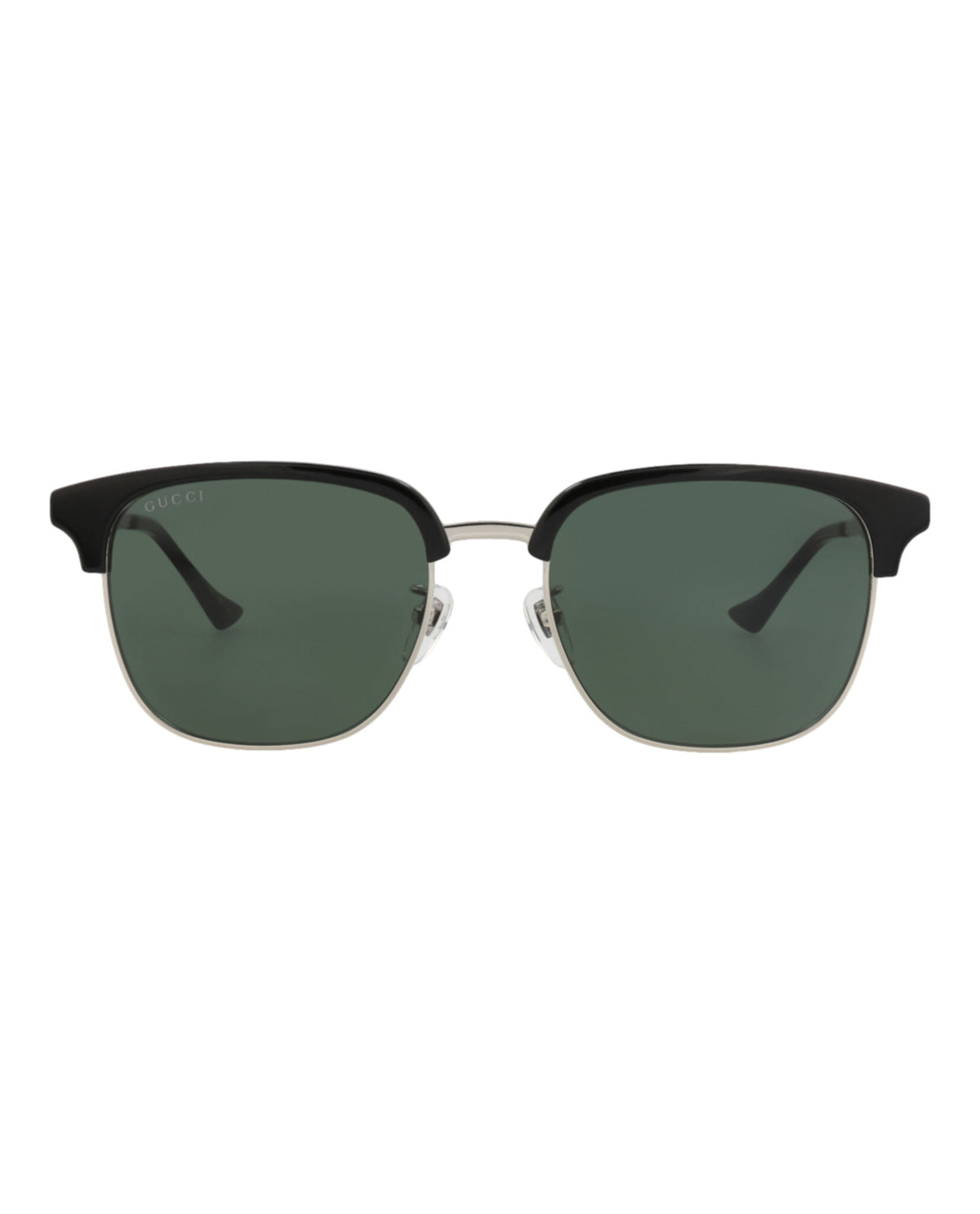 Gucci Mens Square/Rectangle Silver Black Green Fashion Designer Eyewear