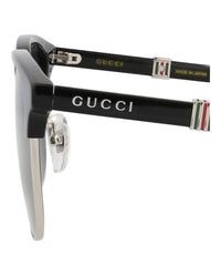 Gucci Mens Square/Rectangle Silver Black Green Fashion Designer Eyewear