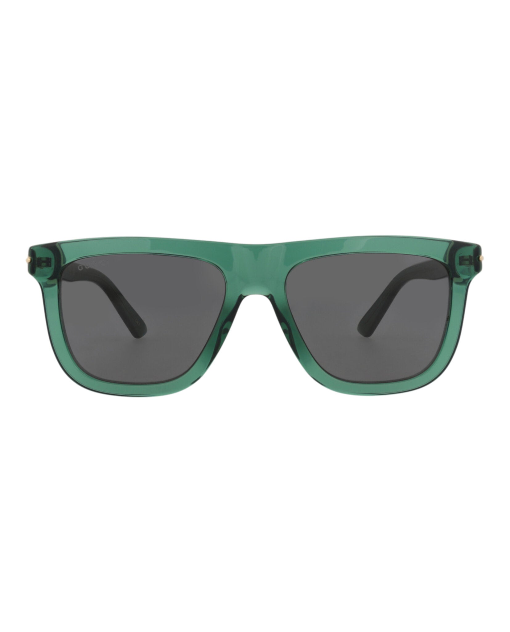 Gucci Gucci Mens Square/Rectangle Green Green Grey Fashion Designer Eyewear