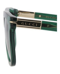 Gucci Gucci Mens Square/Rectangle Green Green Grey Fashion Designer Eyewear