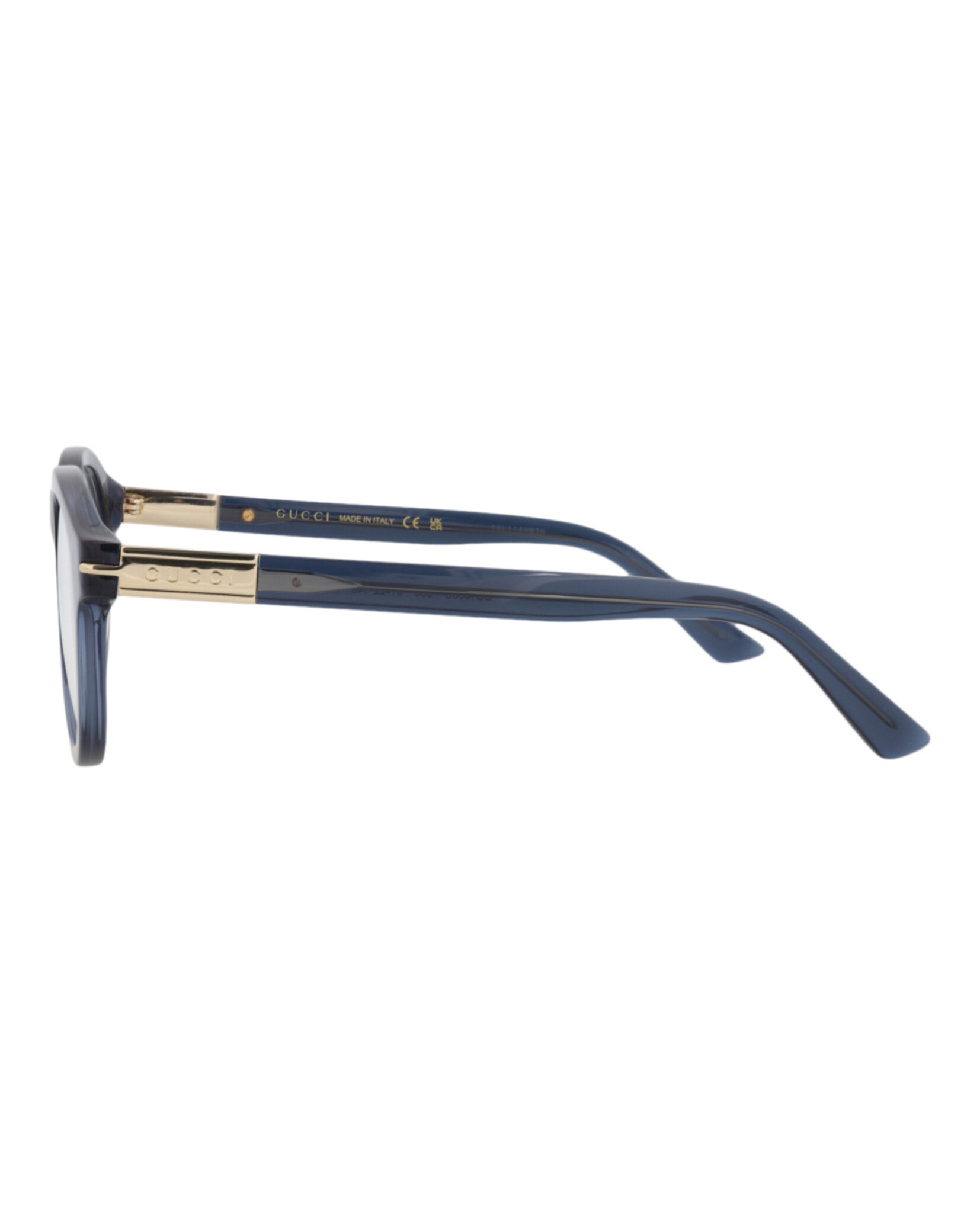 Gucci Gucci Mens Round/Oval Blue Blue Transparent Fashion Designer Eyewear