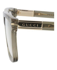 Gucci Gucci Mens Square/Rectangle Brown Brown Transparent Fashion Designer Eyewear