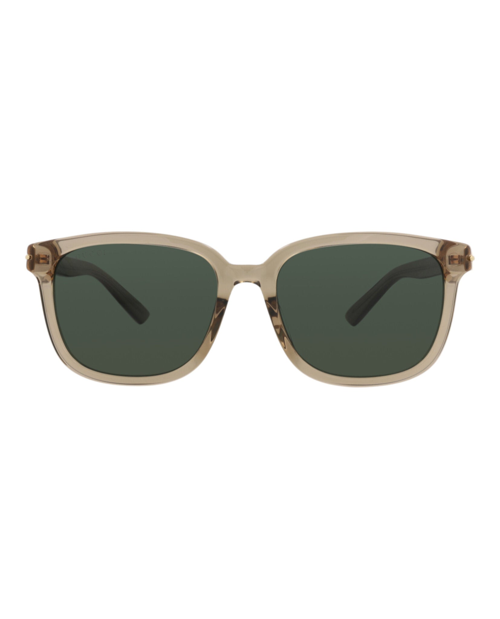 Gucci Mens Square/Rectangle Brown Brown Green Fashion Designer Eyewear