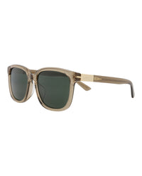 Gucci Mens Square/Rectangle Brown Brown Green Fashion Designer Eyewear