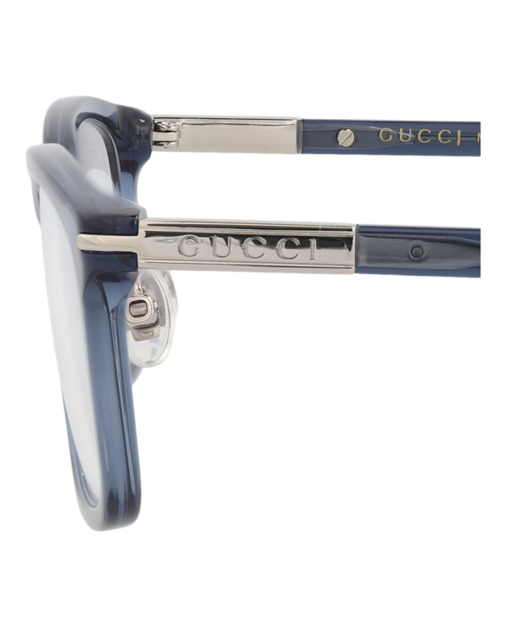 Gucci Gucci Womens Square/Rectangle Blue Blue Transparent Fashion Designer Eyewear