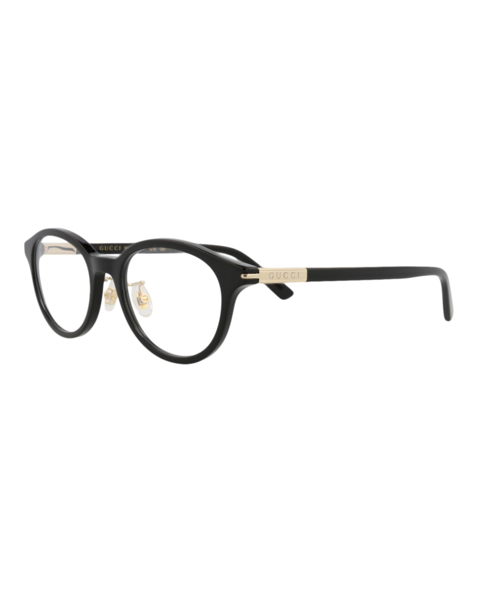 Gucci Mens Round/Oval Black Black Transparent Fashion Designer Eyewear