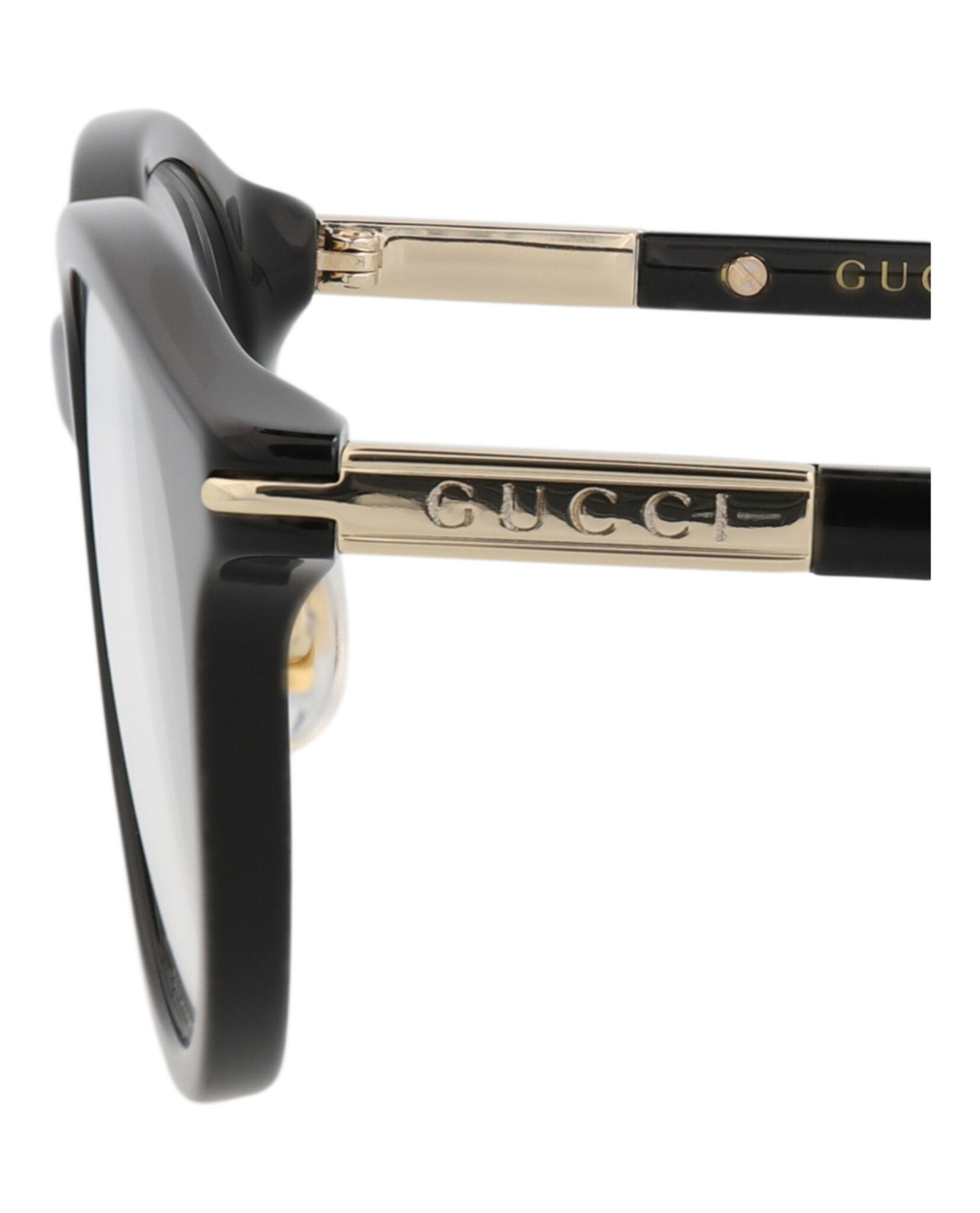 Gucci Mens Round/Oval Black Black Transparent Fashion Designer Eyewear