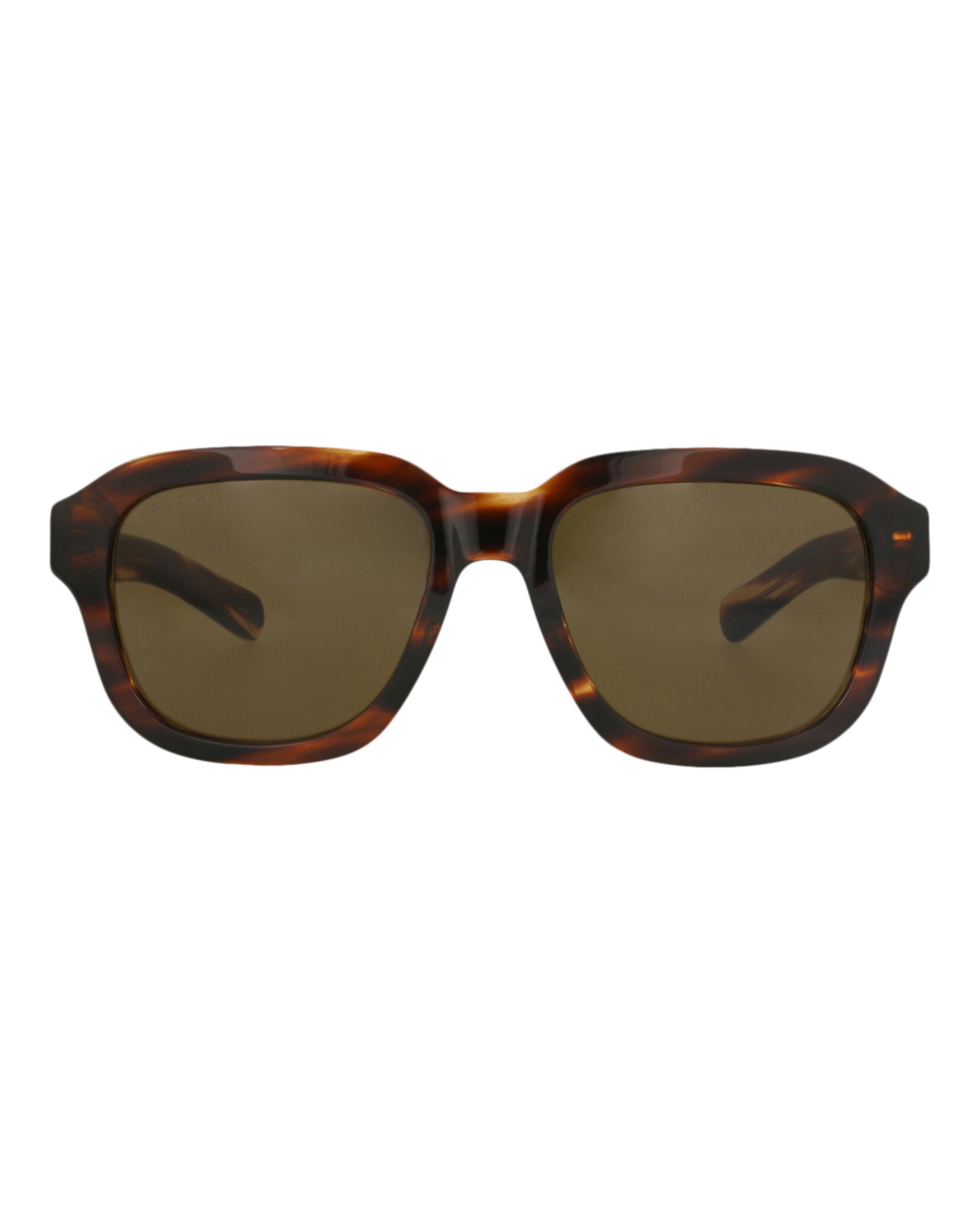 Gucci Gucci Mens Square/Rectangle Havana Havana Brown Fashion Designer Eyewear