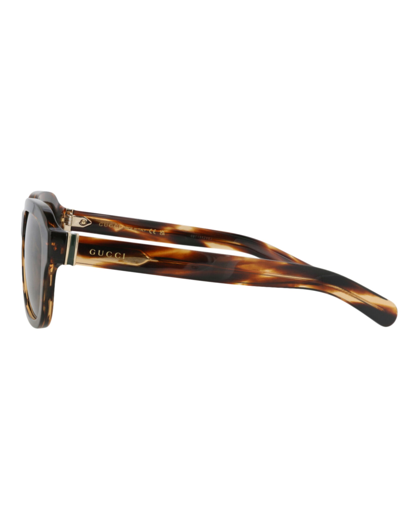 Gucci Gucci Mens Square/Rectangle Havana Havana Brown Fashion Designer Eyewear