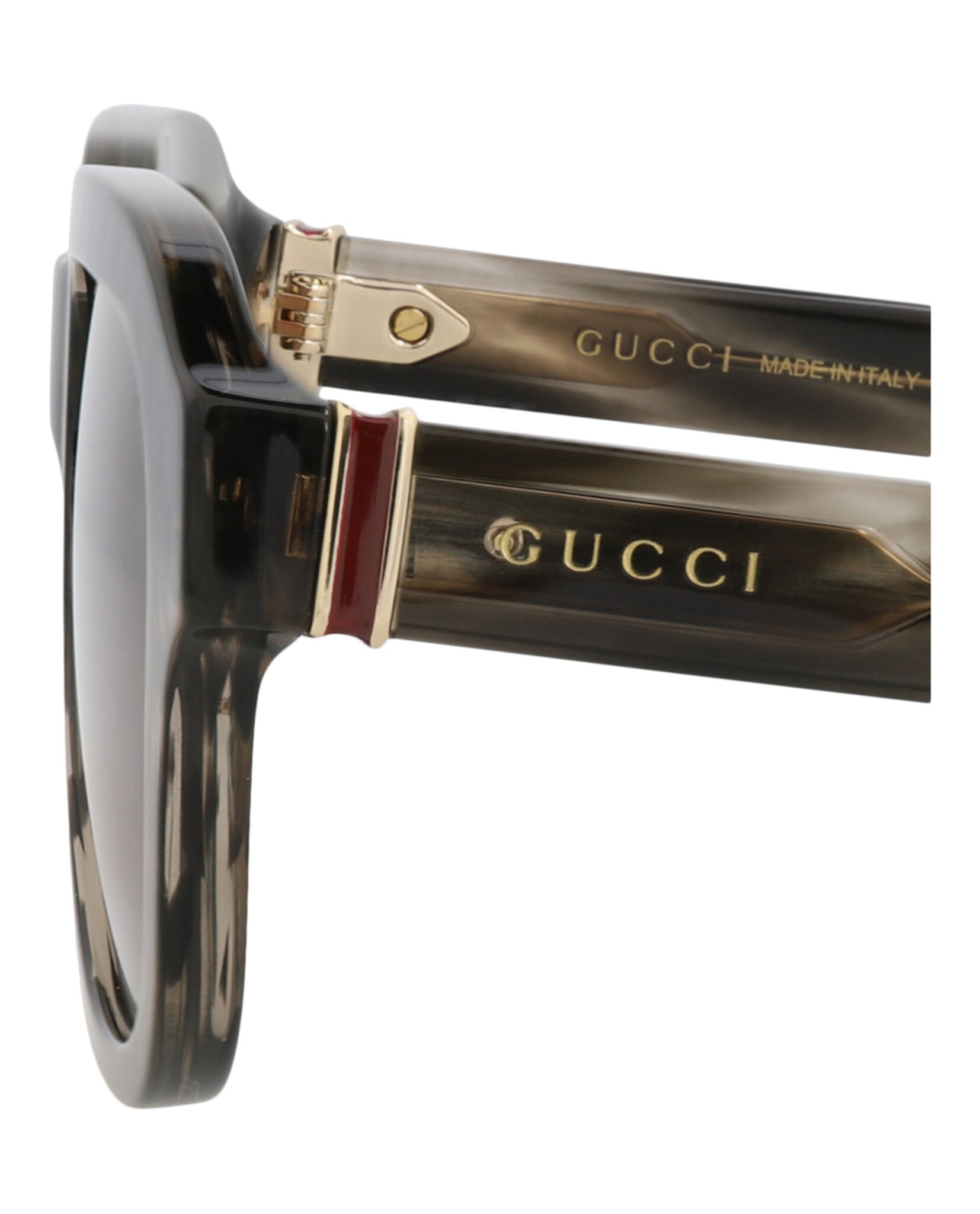 Gucci Gucci Mens Square/Rectangle Havana Havana Brown Fashion Designer Eyewear