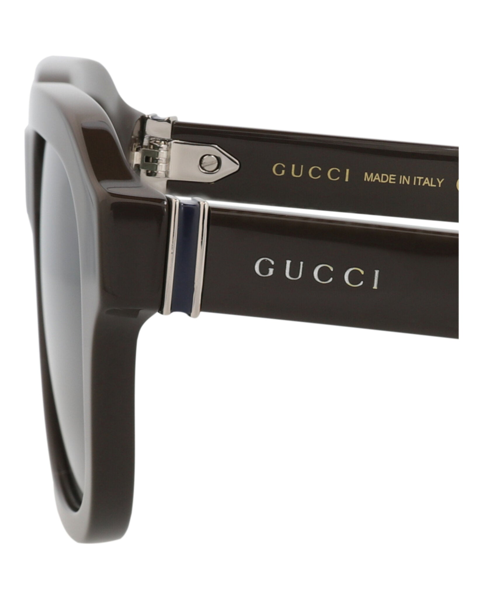 Gucci Mens Square/Rectangle Brown Brown Green Fashion Designer Eyewear