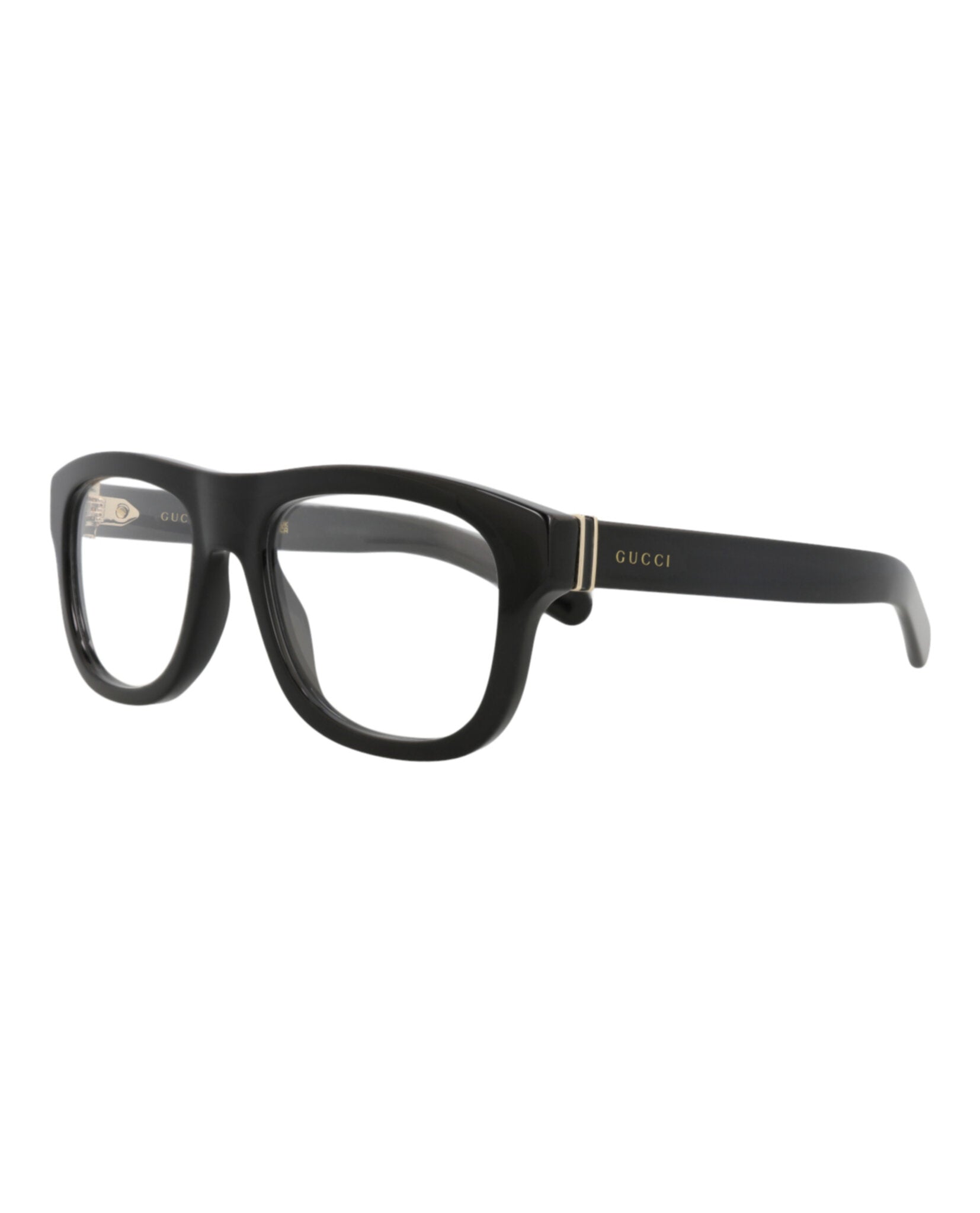 Gucci Gucci Mens Square/Rectangle Black Black Transparent Fashion Designer Eyewear