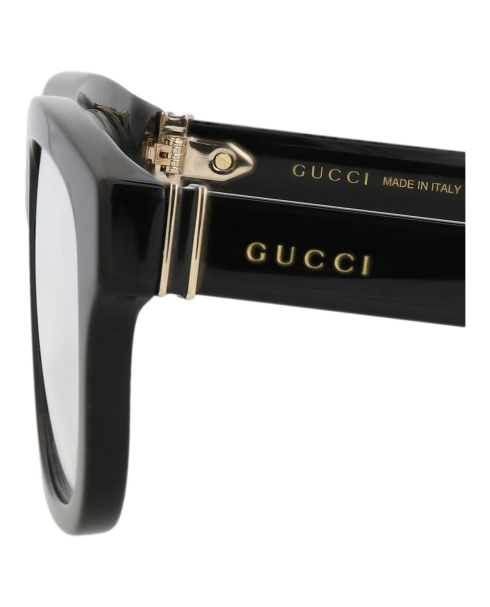 Gucci Gucci Mens Square/Rectangle Black Black Transparent Fashion Designer Eyewear