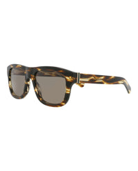 Gucci Mens Square/Rectangle Havana Havana Brown Fashion Designer Eyewear
