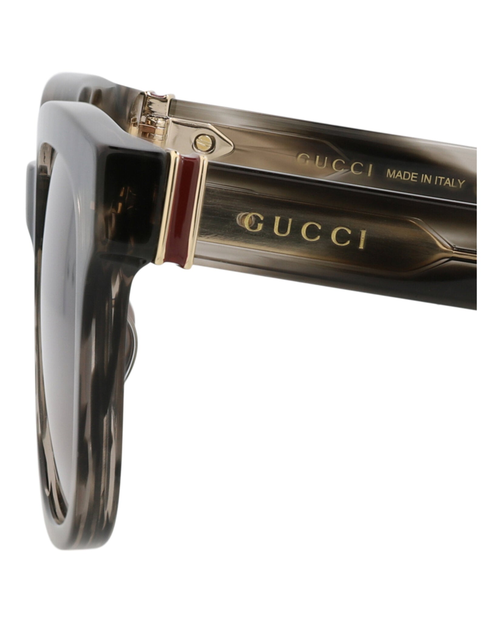Gucci Womens Square/Rectangle Havana Havana Brown Fashion Designer Eyewear